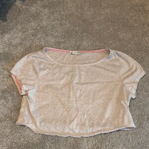 Free People Gray Crop Top